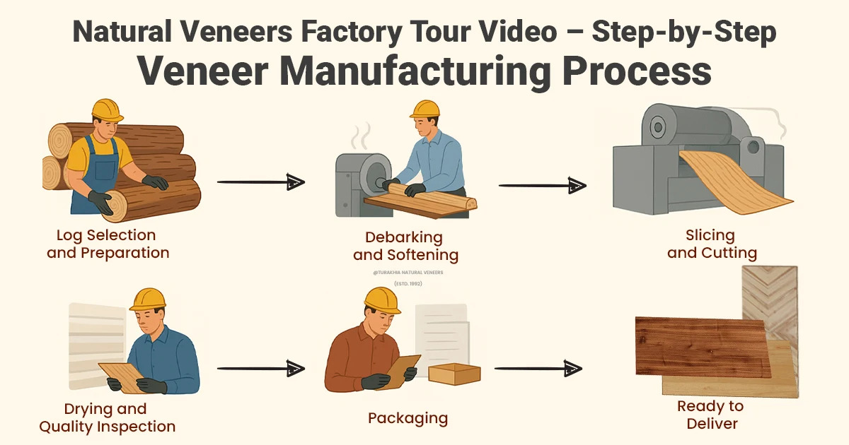 Natural Veneers Factory Tour Video – Step-by-Step Veneer Manufacturing Process